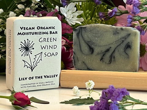 Moisturizing Lily of the Valley with Clay and Charcoal Swirl- Organic