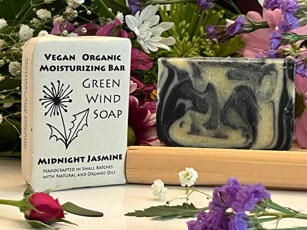 Moisturizing Midnight Jasmine with Charcoal Swirl- Organic